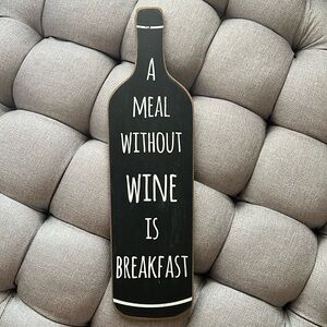 ❌TEMPORARILY UNAVAILABLE❌ A Meal Without Wine is Breakfast Wooden Wine Bottle